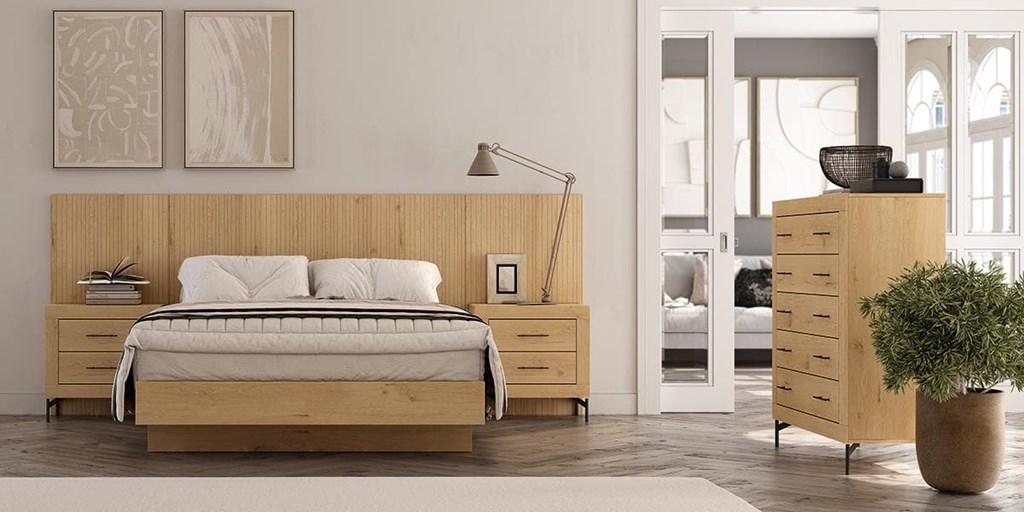 Foto 1 DORMITORIO DE MATRIMONIO MOD. PANEL RESPALDO