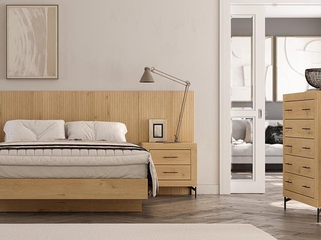 DORMITORIO DE MATRIMONIO MOD. PANEL RESPALDO