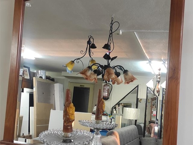 ESPEJO MADERA DE PINO CON FORMA