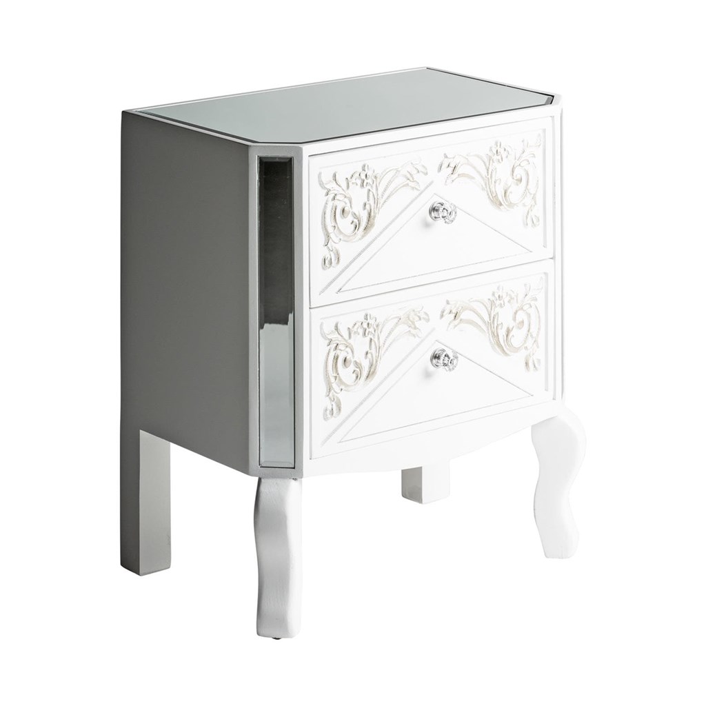 Foto 3 MESITA BLANCA - PLATA Y CON ESPEJOS