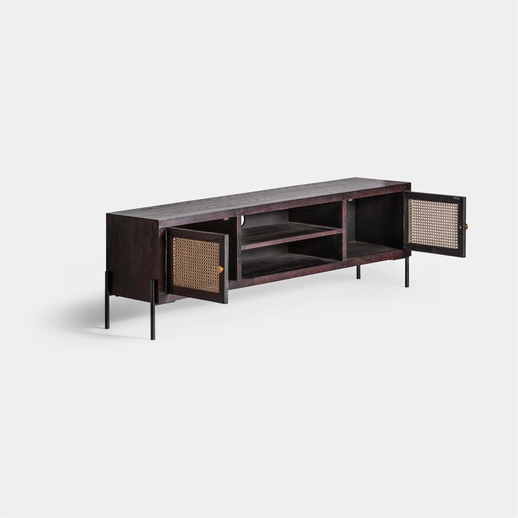 Foto 2 Mueble TV madera de Roble color wengue