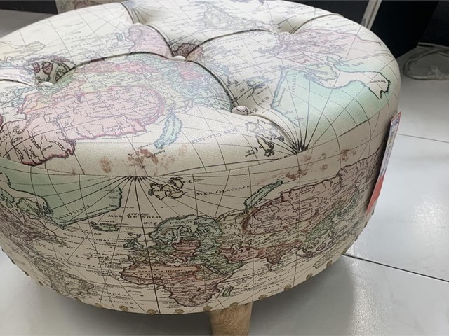 Pouff redondo Polipiel mapa mundo